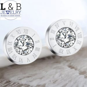 Earrings – Elegant Beauty Numerals Crystal- Silver color