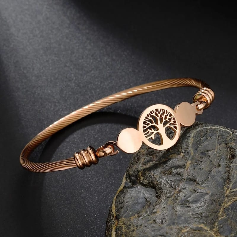 BRATARA TREE OF LIFE OTEL Bratara – Tree of Life – Rose Gold color
