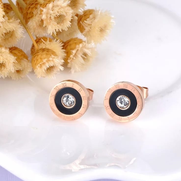 numerals crystal rose gold (1) Earrings – Sensitivity Numerals