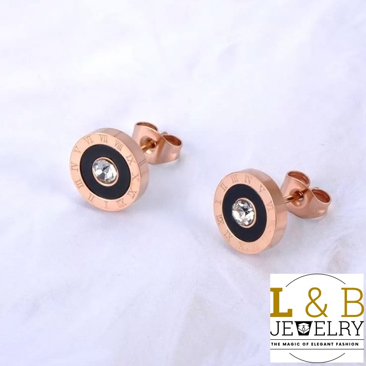 numerals crystal rose gold (2) Earrings – Sensitivity Numerals