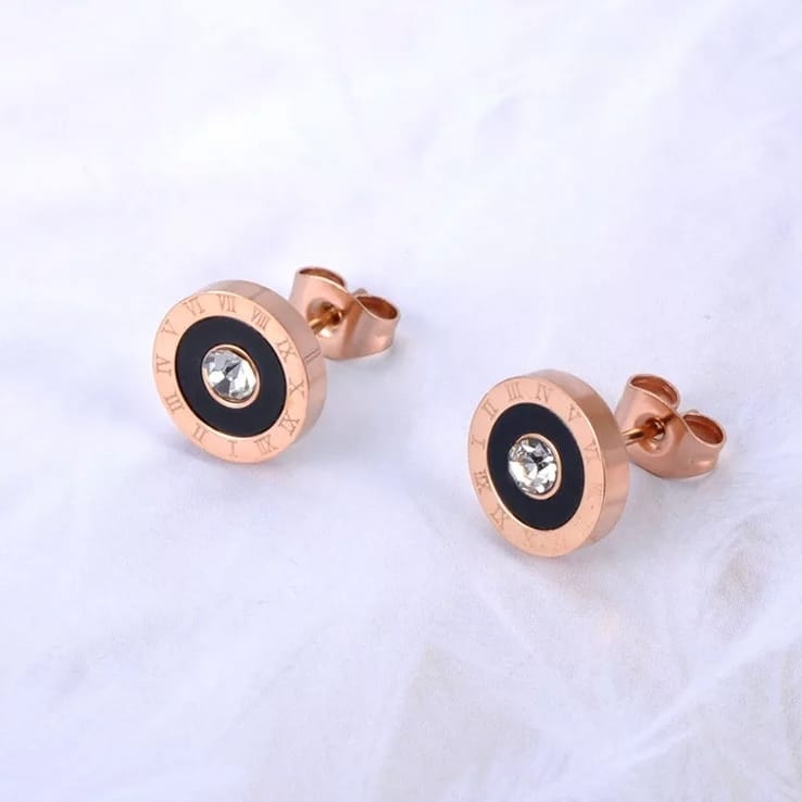 numerals crystal rose gold (3) Earrings – Sensitivity Numerals