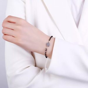 Bratara Lucky clover – silver color