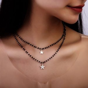 Colier elegant Star – Silver color