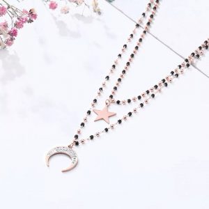 Necklace – Star Moon – Rose Gold