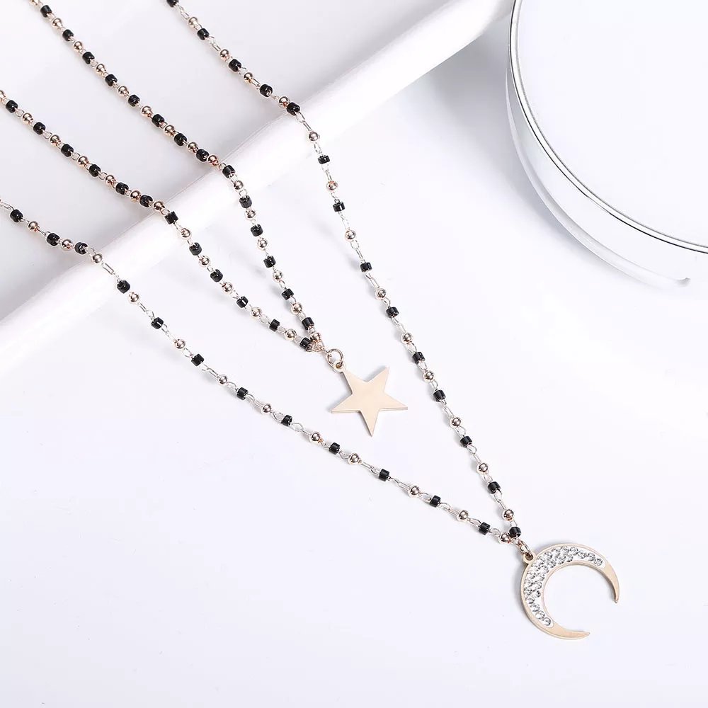 22794.jpg Necklace – Star Moon – Rose Gold
