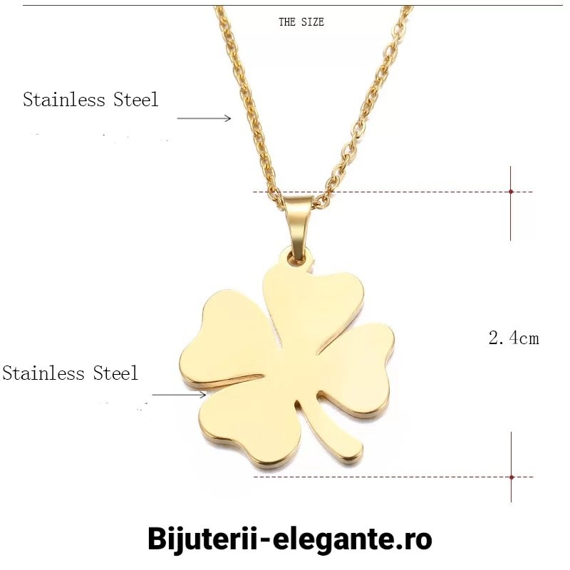 23042.jpg Necklace – Lucky Clover – Trifoi Norocos – Rose Gold Color