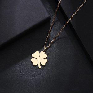 Necklace – Lucky Clover – Trifoi Norocos – Rose Gold Color