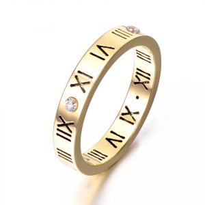 Ring – Minimal Numbers – Yellow Gold Color