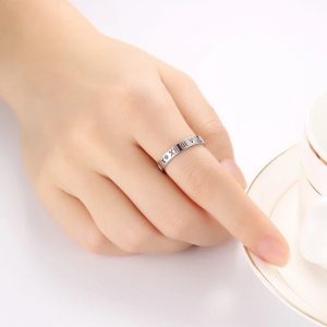 Ring – Minimal Numbers -Silver color