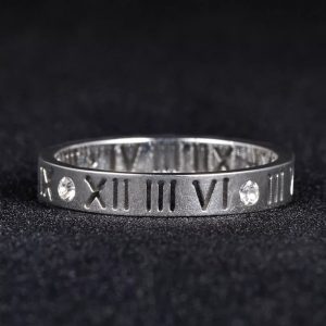 Ring – Minimal Numbers -Silver color