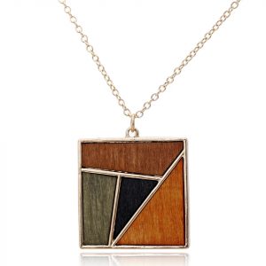 Pandantiv Wood Love Square