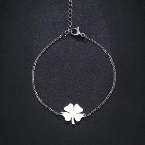 Bratara Trifoi Lucky Clover -silver color