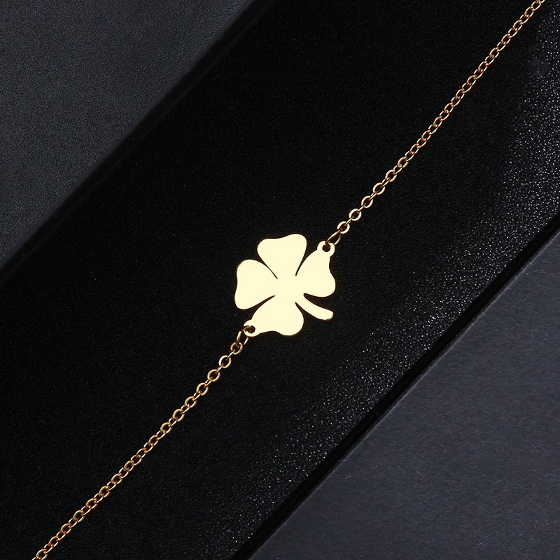34051.jpg Bratara Trifoi Lucky Clover -gold color