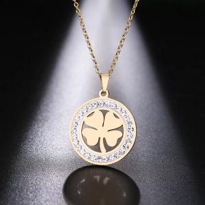 Necklace Trifoi Lucky Charm-gold color
