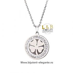 Necklace Trifoi Lucky Charm-silver color