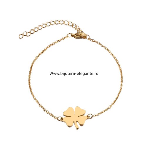 34110.jpg Bratara Trifoi Lucky Clover -gold color