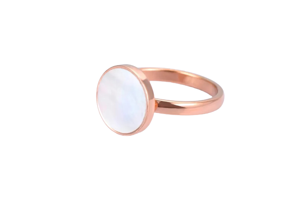 INEL STAINLESS STEEL CU SIDEF (3) Ring – LB Jewelry white sidef Rose Gold Color